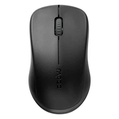 Image de Rapoo 1680 Souris d&#039;ordinateur silencieuse sans Fil 2,4 GHz Capteur 1000 DPI 12 Mois d&#039;autonomie Ergonomique pour PC &amp; Mac Noir