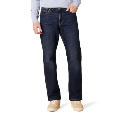 Image de Amazon Essentials Jean Bootcut à Coupe Droite Homme, Bleu Foncé Vintage, 42W / 34L