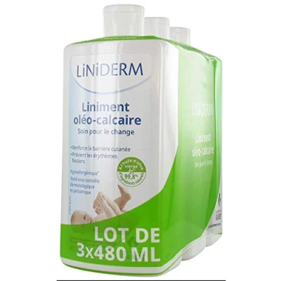 Image de LINIMENT OLEO CALCAIRE GILBERT à l&#039;huile d&#039;olive vierge 3 x 480ML