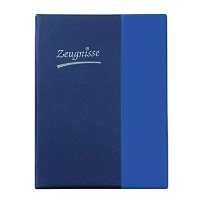 Image de Idena 20105 Porte revue à anneaux, DIN A4, 10 pochettes, transparent, bleu, avec mécanisme 4 1 pièce
