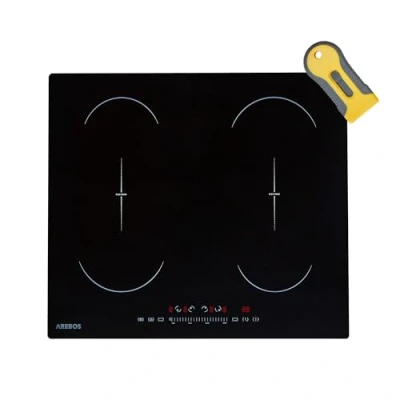 Image de Arebos Table de cuisson à induction 7200 W 4 plans avec 2 doubles zones flexibles Sensor Touch, Minuterie, Sécurité enfants, Protection contre la surchauffe, Arrêt automatique