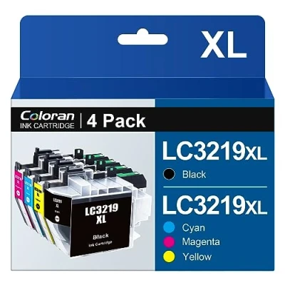 Image de Coloran LC3219XL 3219XL Cartouche d&#039;encre Compatible pour Brother LC3217 XL MFC J5330DW J5335DW J6930DW J5730DW J5930DW J6935DW J6530DW (4 Pack)
