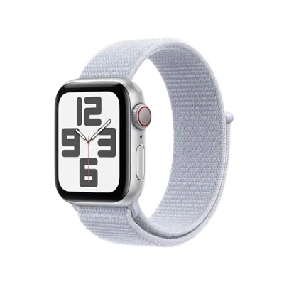 Image de Apple Watch SE 2024 4G 40mm Argent (Bracelet Silicone Bleu S/M)