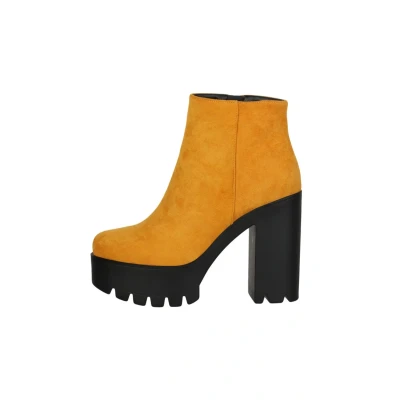 Image de Elara Herbst Bottines à plateau, Femme, Taille: 40, Gelb Matière synthétique