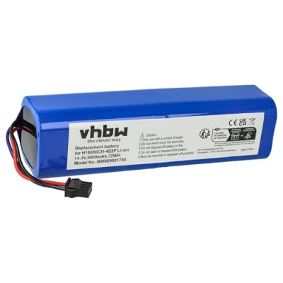 Image de vhbw 1x Batterie Compatible avec Xiaomi Viomi S9, D800, Alpha UV, ROIDMI Eve Plus, A1 Robot électroménager (5000mAh, 14,4V, Li ION)