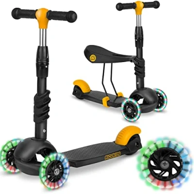 Image de Trottinette à Trois Roues pour Enfants 3in1 Cubi Combalance avec siège Noir