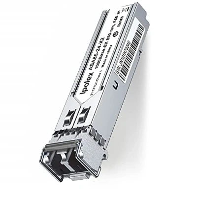 Image de ipolex Émetteur récepteur LC multimode SFP 1G, Module Mini GBIC 1000Base SX Compatible avec Cisco GLC MMD, Ubiquiti UF MM Meraki, Mikrotik etc. (MMF, 850 nm, jusqu&#039;à 550 mètres)