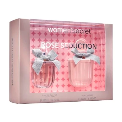 Image de Women&#039;secret Rose Seduction Coffret Cadeau Femme de 2 Articles Comprenant une Eau Parfum 100ml et un Lait pour le Corps 200ml