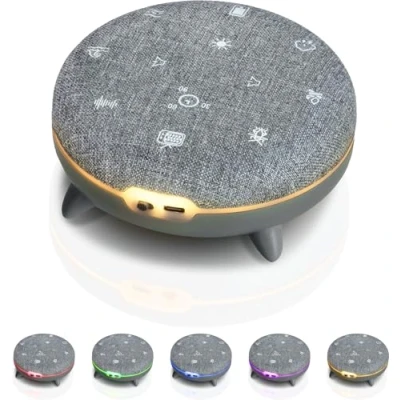 Image de Beatfoxx ZB 7 Zen Box Sound machine bluetooth haut parleur avec lumière White noise bruit comme aide à l&#039;endormissement pour les bébés Bruits naturels apaisants de la mer etc.