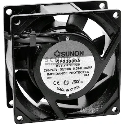 Image de Sunon SF23080A2083HSL Ventilateur axial 230 V/AC 39.07 m3/h (L x l H) 80 38 mm