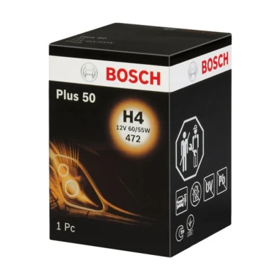 Image de BOSCH 1 987 302 049 Ampoule, projecteur longue portée H4 12V 60/55W Halogène VOLKSWAGEN: Polo V 3/5 portes, Passat B5 GP Break, GOLF 3