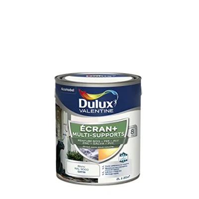 Image de Dulux Valentine ECRAN+ MULTI SUPPORTS EXTERIEURE Peinture en Phase Aqueuse pour l&#039;Éxtérieur et L &#039;Intérieur Satin Blanc 2