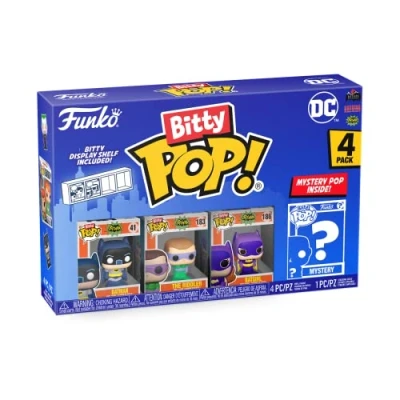 Image de Funko Bitty Pop! DC Batman, Batgirl, The Riddler et Une Mini Figurine Mystère en Surprise 2.2 Cm Comics Collectionnable Étagère Empilable Incluse Idée de Cadeau