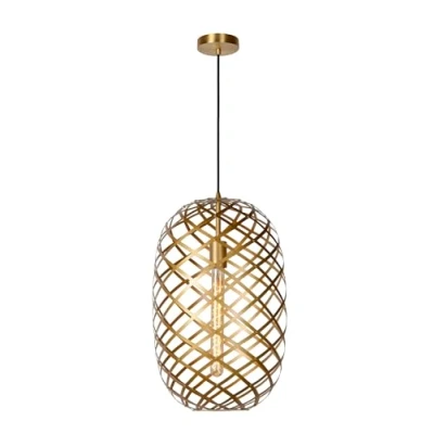 Image de Lucide 21417/32/02 Suspension, Métal, 60 W, Or Mat, Noir