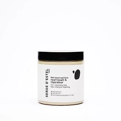 Image de SERGE D&#039;ESTEL Paris Soin Lavant Nourrissant et Réparateur 250g Shampoing Masque Réparant les Cheveux Cassants Ternes Nourrit Intensément Formule 100% Vegan Made in