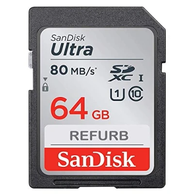 Image de SanDisk Ultra Carte mémoire SDXC 64 Go jusqu&#039;à 80 Mo/sec Classe 10 FFP (Reconditionné)