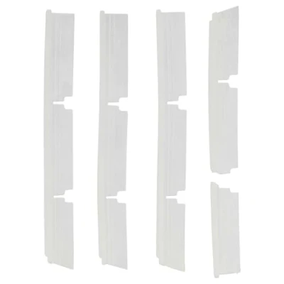 Image de vhbw 4x Languettes en caoutchouc compatible avec Neato Botvac 70E, 75, 85, 80, D75, D80 aspirateur robot Lot de lamelles rechange, blanc
