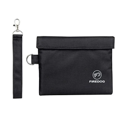 Image de FIREDOG Sac anti odeurs, pochette odeurs doublée de carbone, 17,8 x 15,2 cm, étui pour le rangement voyage (noir), Noir , S, Compacte