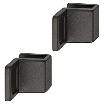 Image de Gedotec 2x Poignée de Porte Verre Poignées Meubles pour en Moulage sous Pression Zinc Épaisseur Du 4 6 mm 2 Farben Marque Qualité Votre Surface Habitable Noir Mat