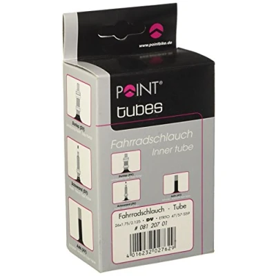 Image de Point 08120801 Bicycle Inner Tube ETRTO 47/57559Valve Dv Black, 26 x 1,75/2,125 08120701