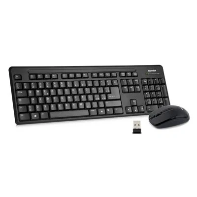 Image de Hamlet XKKITAMICEW clavier Souris incluse Maison RF sans fil QWERTY Italien Noir Neuf