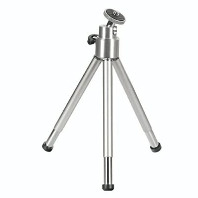 Image de Hama Mini trépied avec tête sphérique 3D pour téléphone Portable, Appareil Photo ou caméra d&#039;action en métal Argent
