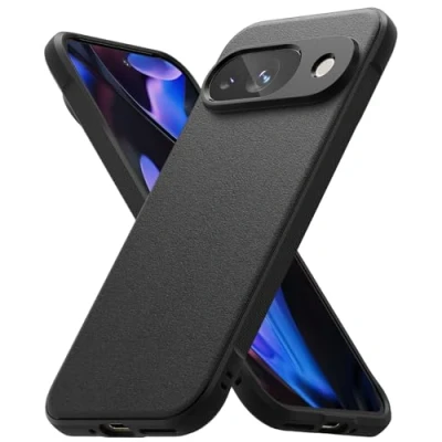 Image de Ringke Coque Compatible avec Google Pixel 9 [Onyx] Antichoc Protection Antidérapant Flexible Ultra Fine TPU Souple Bumper Durable Étui pour Case Accessoires Black