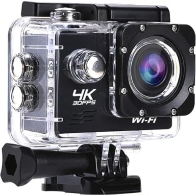 Image de Lipa AT Q1 Caméra d&#039;action 4K Ultra HD avec IPS Wifi à 30 FPS Capteur Sony IMX 24 MP Stabilisation d&#039;image 21 accessoires Neuf