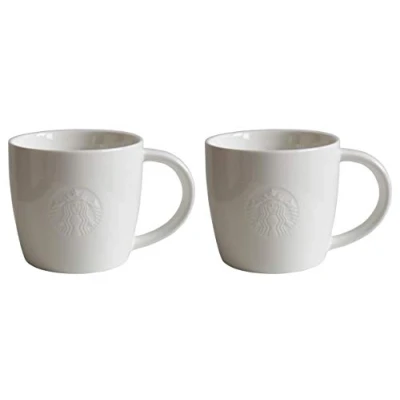 Image de Starbucks Collection Tall Fore Here Lot de 2 Paires Verres Courts Blanc 4 Tall/12oz/355ml