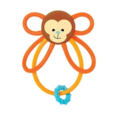 Image de Manhattan Toy Teether Winkel Monkey Hochet et Anneau de Dentition sensoriel, 215850, Multicolore