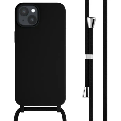 Image de imoshion ?Coque en silicone avec cordon pour iPhone 15 Plus Noir Neuf
