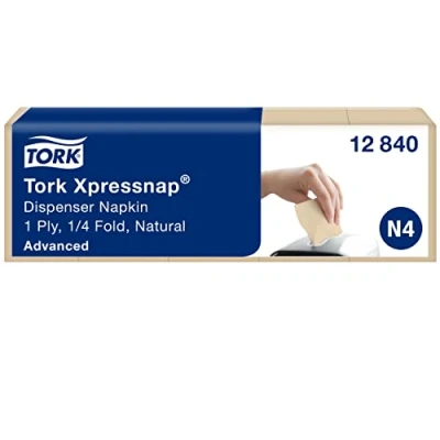 Image de Tork 12840 Serviettes en papier enchevêtrées Advanced Xpressnap N4 Écologique lot de 8 paquets Nature