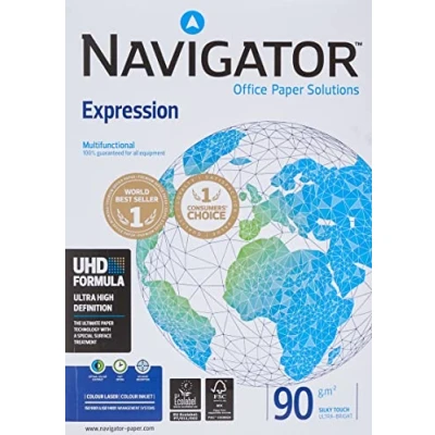 Image de Navigator Expression Papier premium Blanc 90 g/m² A4 Carton de 5 x 500 feuilles