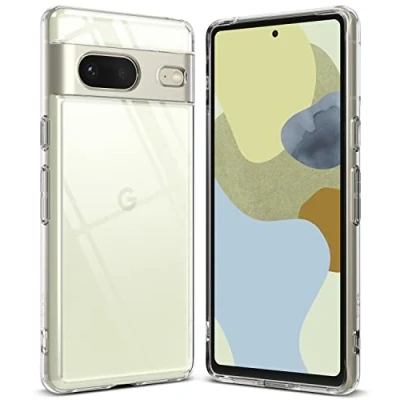 Image de Ringke Coque Google Pixel 7 [Fusion] Transparente Solide Rigide Polycarbonate Back TPU Souple Bumper Étui Antichoc Protection pour Clear