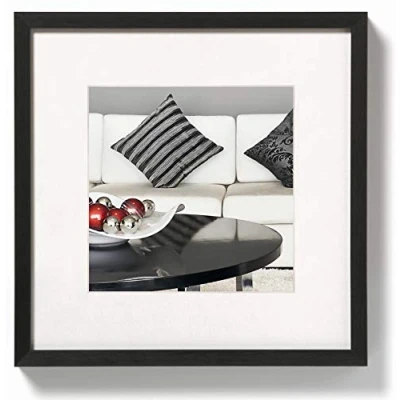 Image de walther Design Chaise AJ330B avec cadre photo en aluminium, 22 x 30,70 cm, noir