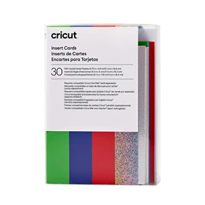 Image de Cricut Insert Cards Échelles arc en ciel 12,1 cm x 16,8 (taille R40) 30 pack Pour une utilisation avec le tapis de carte