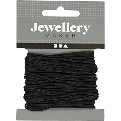 Image de Cordon 2 mm pour macramé Noir 8 mètres