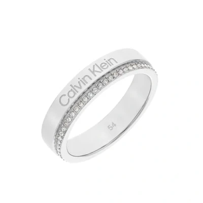 Image de Calvin Klein Minimal Linear Bague silvercoloured, Femme, Taille: 56, Silver coloured