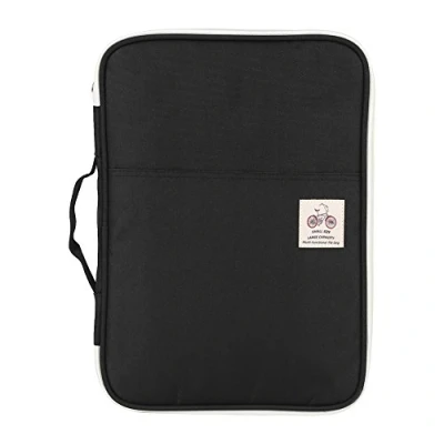 Image de Sheens A4 Document Bag, Multi Functional File Folder Portfolio Organizer Ipads Notebook Pens Documents Zippered Case for Travel and Office(Noir)