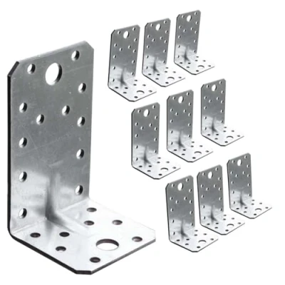 Image de OMIDEAS 10 x Equerre d&#039;assemblage renforcée (90 50 55 2) de Fixation Angle Droit Support en forme L, Équerre 90 Degrés Acier, Coin