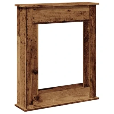 Image de vidaXL Cadre de cheminée Vieux Bois 75x20x87,5 cm d&#039;ingénierie, cheminée, Console Ensemble Tour