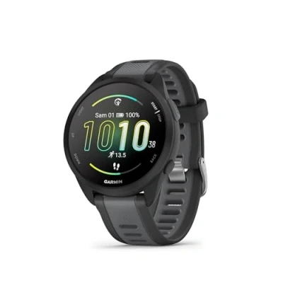 Image de Garmin Forerunner 165 3,05 cm (1.2 ) AMOLED Numérique 390 x pixels Écran tactile Noir GPS (satellite) Neuf