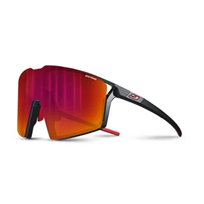 Image de Julbo Edge Lunettes de Soleil, Noir/Rouge, Taille Unique Mixte