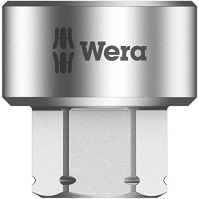Image de Wera 05003685001 8790 FA Douille à carré Zyklop avec emmanchements 1/4&quot; et hexagonal Hex 11, 13.0 mm, Argent