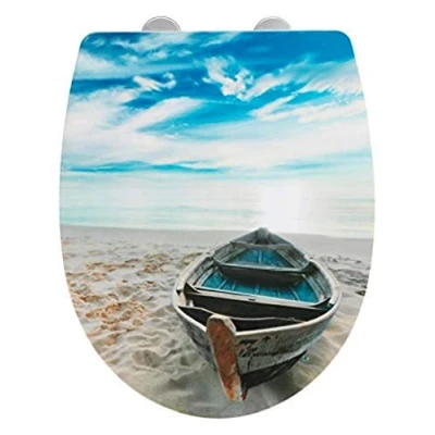Image de WENKO Siège WC Boat High Gloss avec abaissement Automatique Multicolore