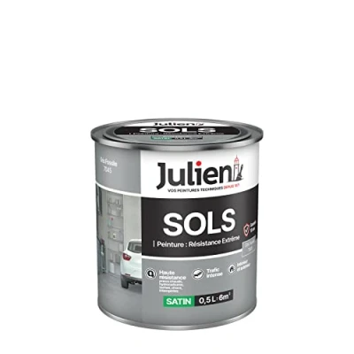 Image de Julien Peinture Sols Extrême Intérieur et Extérieur Chapes béton, ciment lissé, briques, asphalte, planchers parquets Gris Fossile 0,5 L