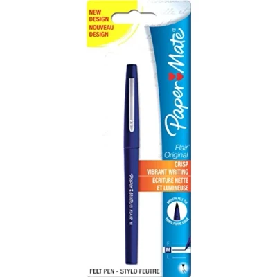 Image de Paper Mate Flair Original Stylo Feutre Pointe Moyenne Bleu