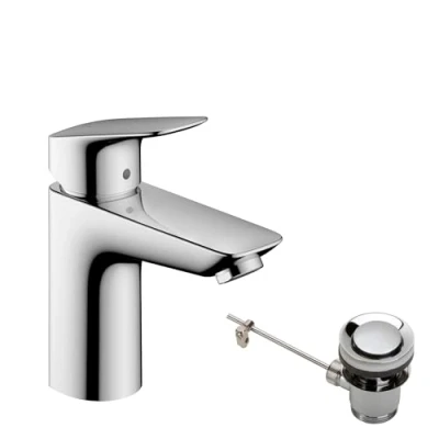 Image de hansgrohe Logis Mitigeur de lavabo 100 avec tirette et vidage métallique, chromé, 71171000