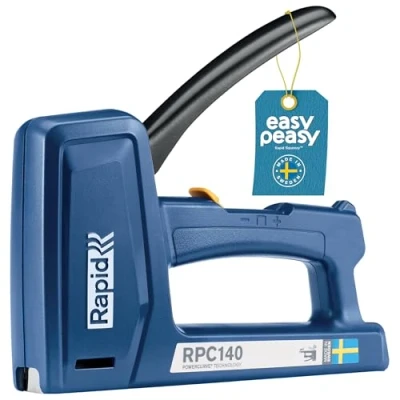 Image de RAPID RPC140 Agrafeuse Murale Manuelle pour Bois/Textile/Plastique, à Bois/Agrafeuse Tapissierie, 50% Plus Facile Utiliser, Agrafes jusqu&#039;à 16 mm, Fabriquée en Suède (5001630)