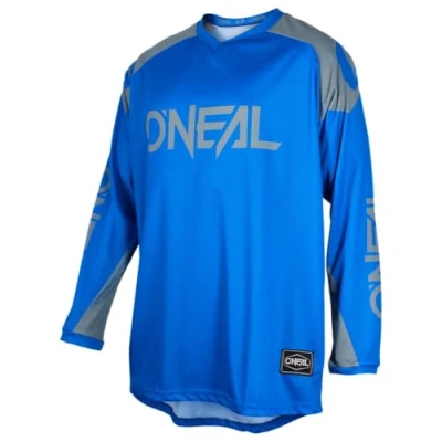 Image de O&#039;NEAL Maillot Motocross Enduro Tissu Respirant, Offre Une liberté de Mouvement maximale, Bas du Dos rallongé Matrix Ridewear Adulte Bleu/Gris Taille M